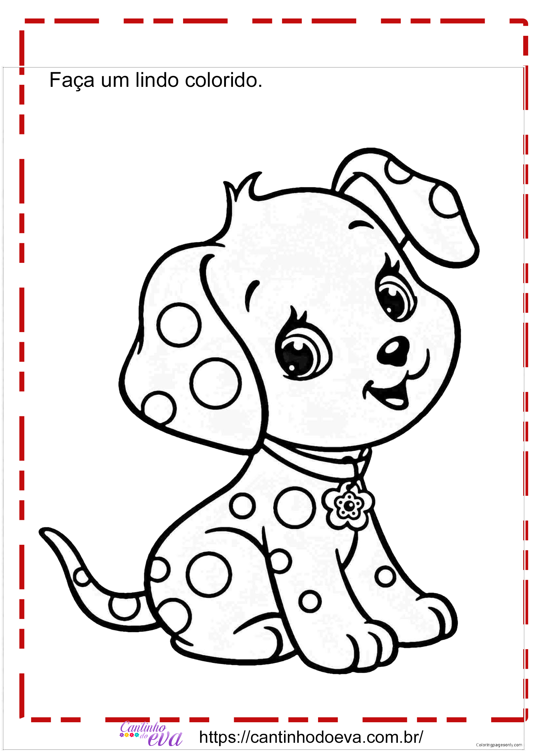 desenho de cachorro para colorir