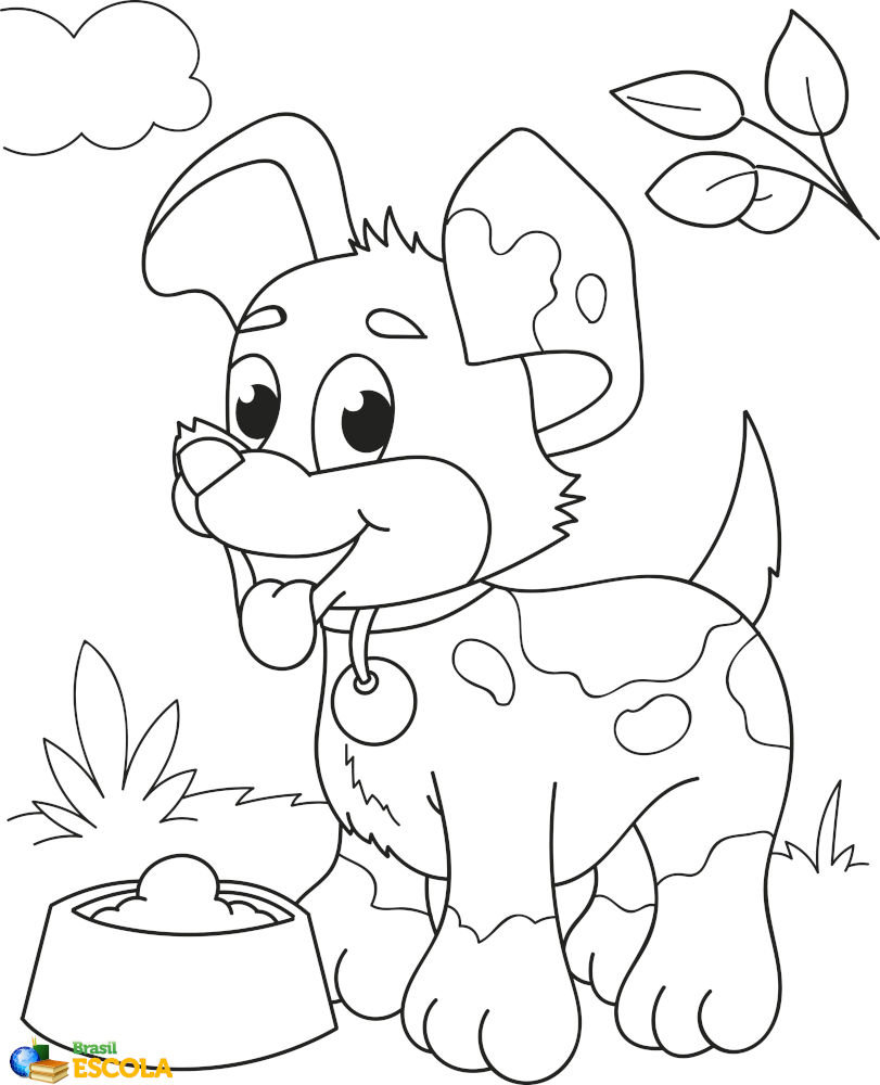 desenho de cachorro para colorir