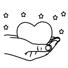 desenho de coração para colorir