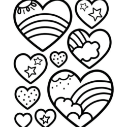 desenho de coração para colorir