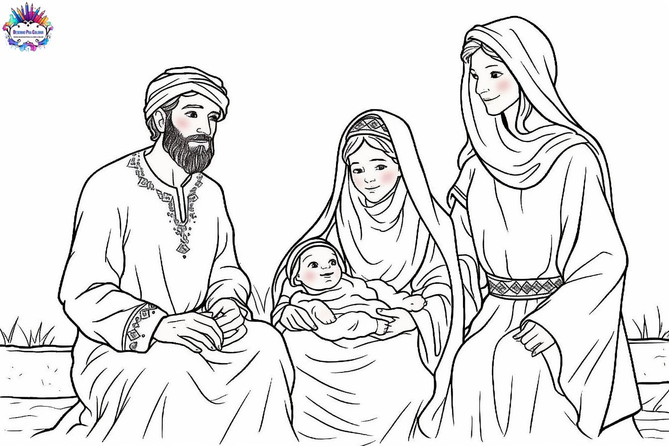 desenho de jesus para colorir