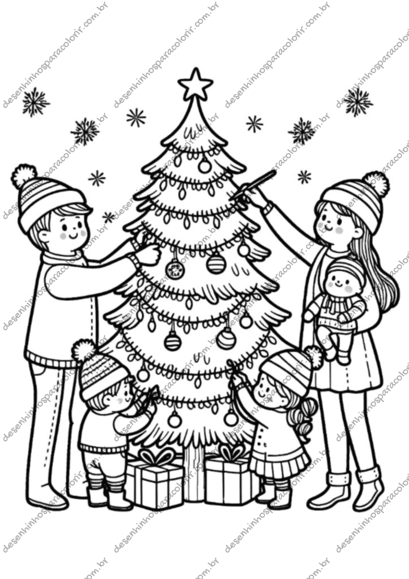 Desenhos de Natal para colorir: Papai Noel