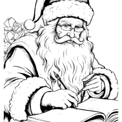 Desenhos de Natal para colorir: Papai Noel