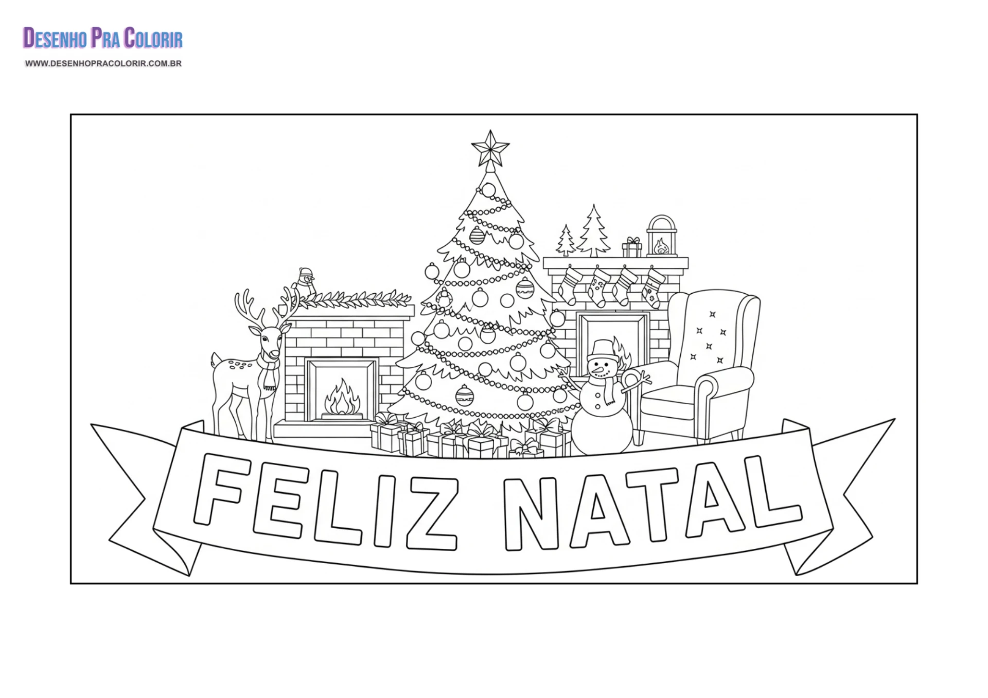 Árvore e Boneco de Neve