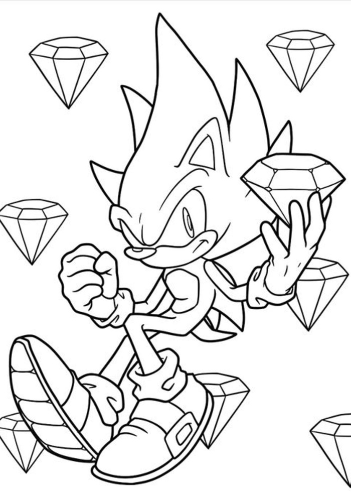 As Melhores Transformações do Sonic para Colorir: Super Sonic
