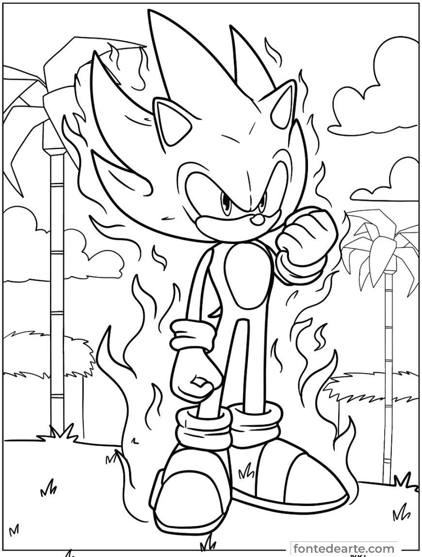 Conheça a Turma do Sonic: Desenhos para Colorir de Tails