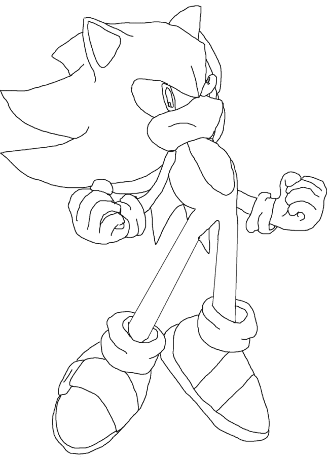 desenho do sonic para colorir