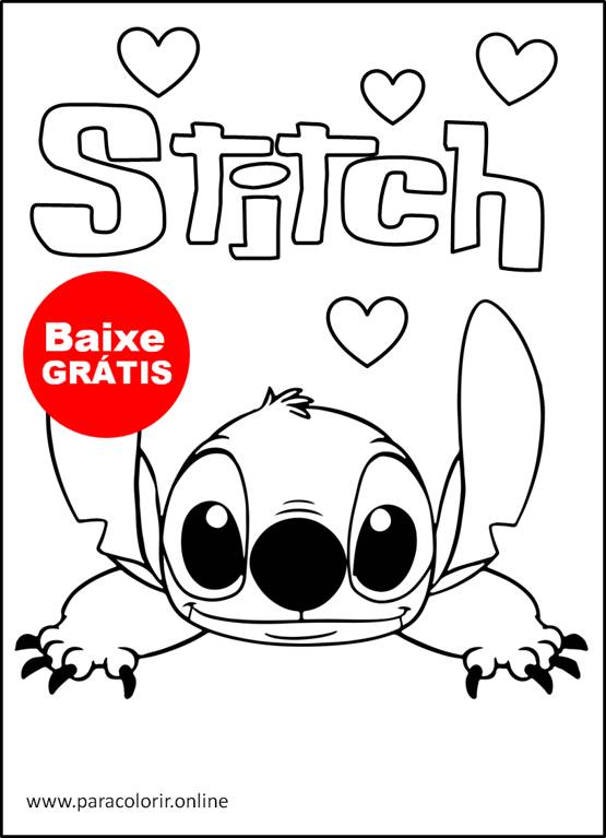 desenho do stitch fácil