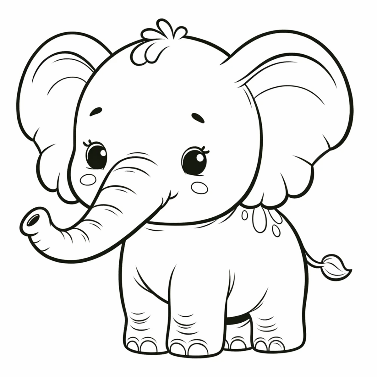 desenho elefante para colorir
