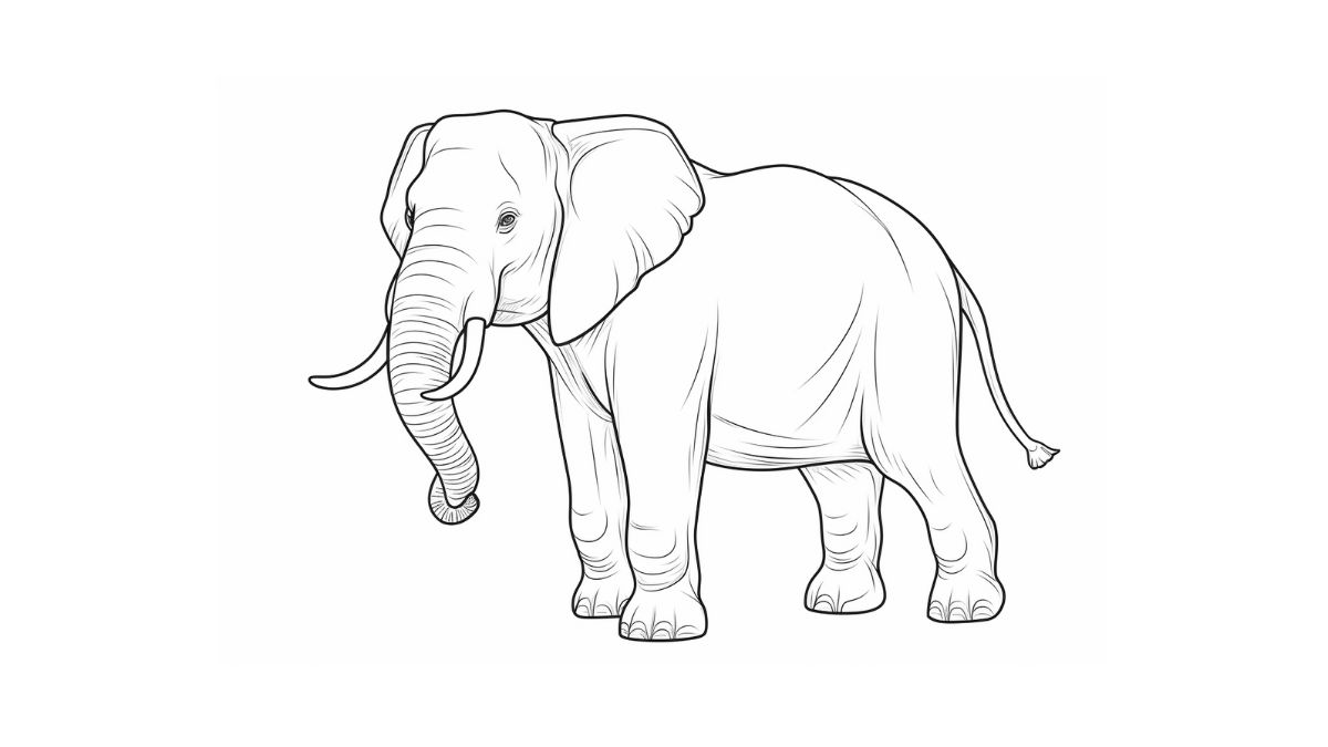 Como Desenhar um Elefante Passo a Passo para Crianças