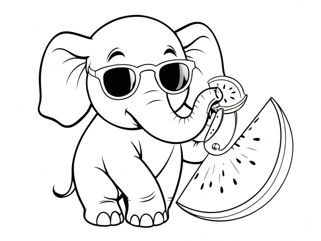 desenho elefante para colorir
