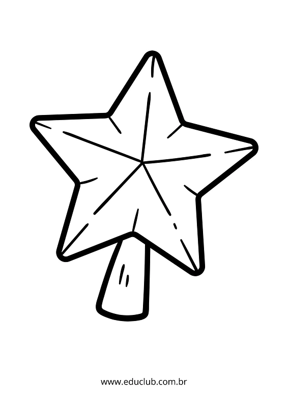 desenho estrela para colorir