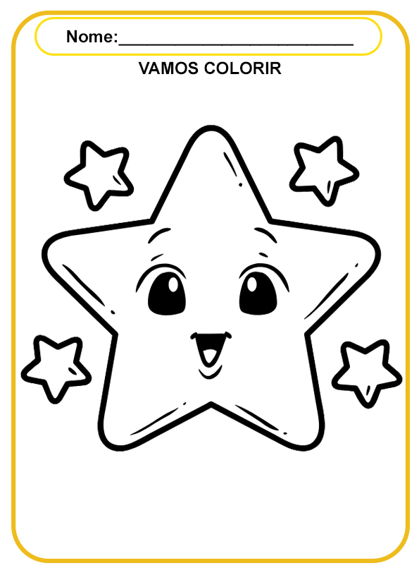 desenho estrela para colorir