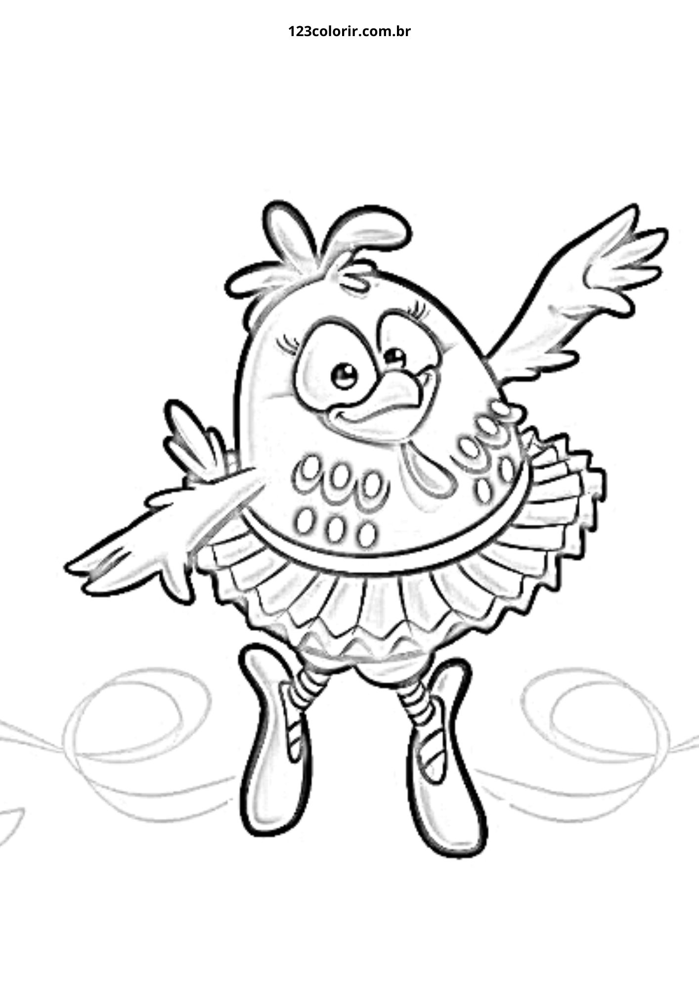 desenho galinha pintadinha para colorir