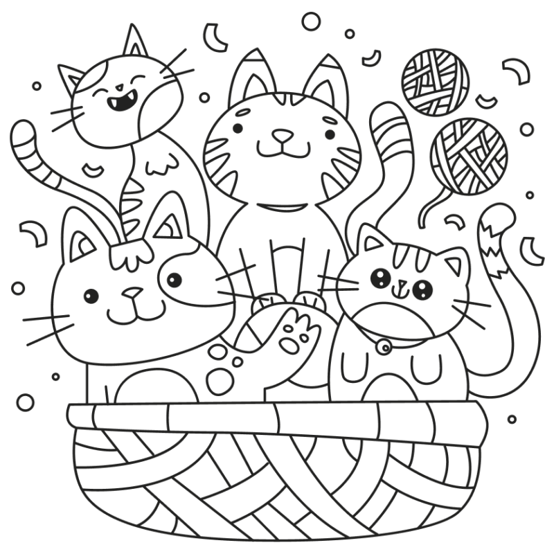desenho gato para colorir