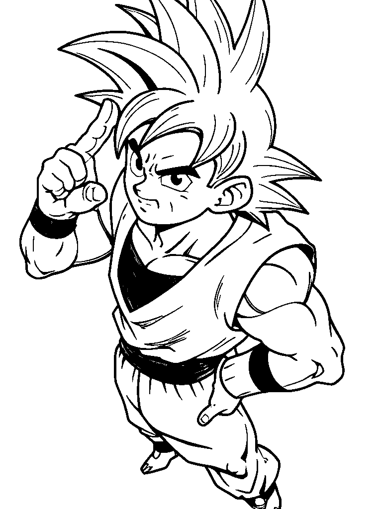 desenho goku para colorir