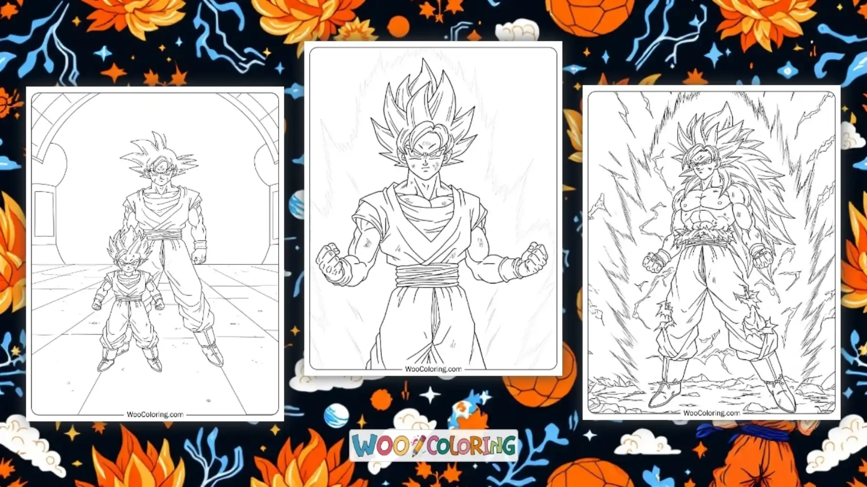 desenho goku para colorir