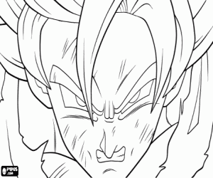 desenho goku para colorir