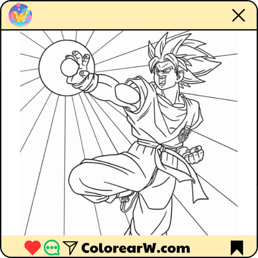 Desenhos do Goku Instinto Superior para Imprimir e Pintar