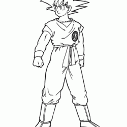 Atividades Criativas: Goku Criança para Colorir e Imprimir