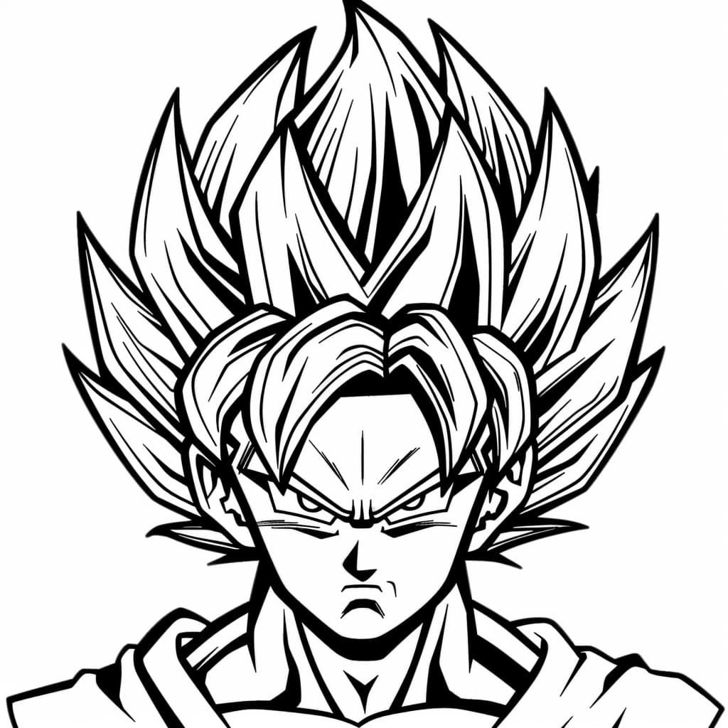 desenho goku para colorir