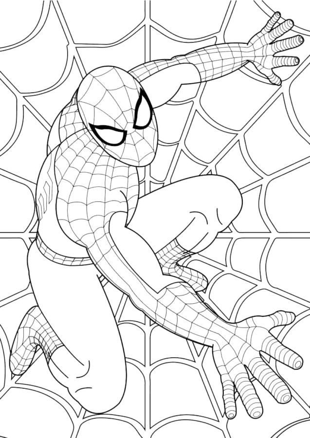 desenho homem aranha para colorir