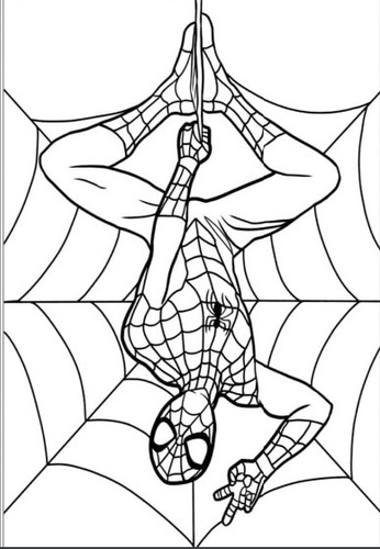 desenho homem aranha para colorir