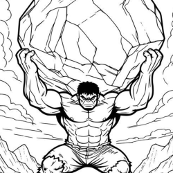 desenho hulk para colorir
