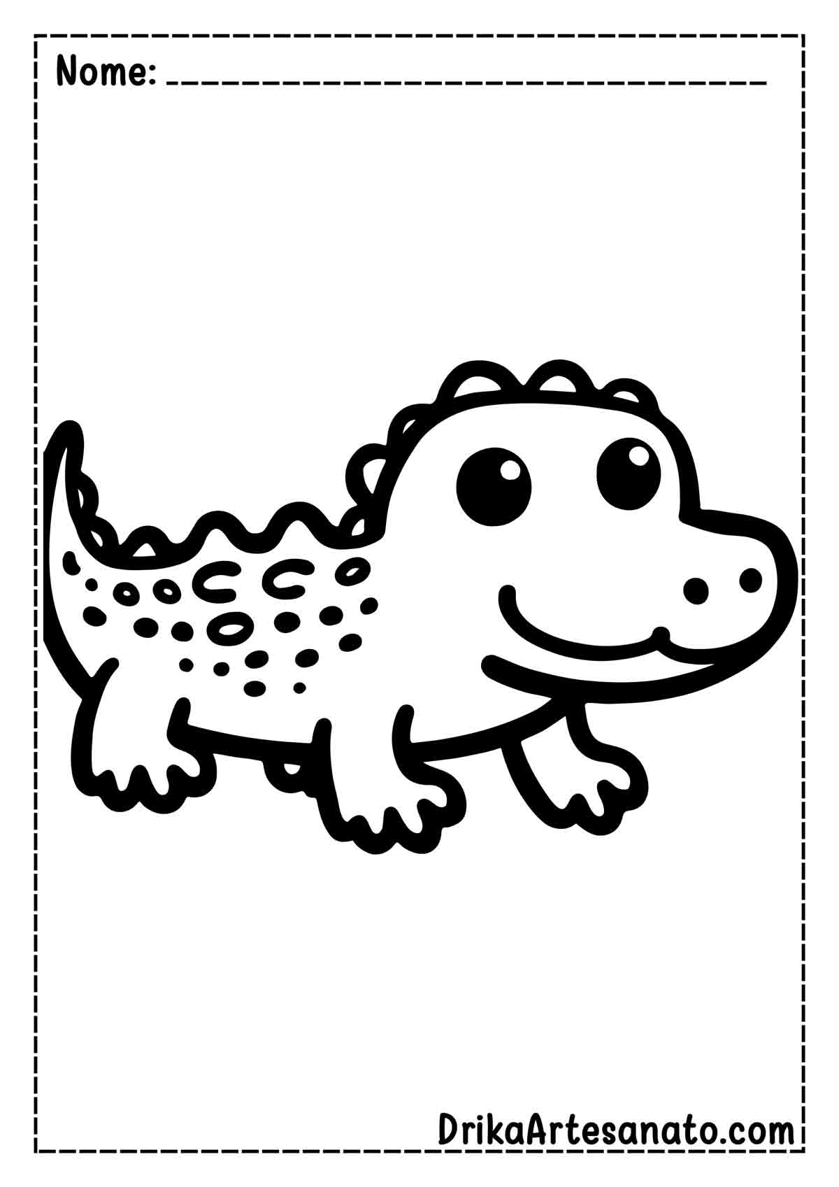 desenho jacare para colorir