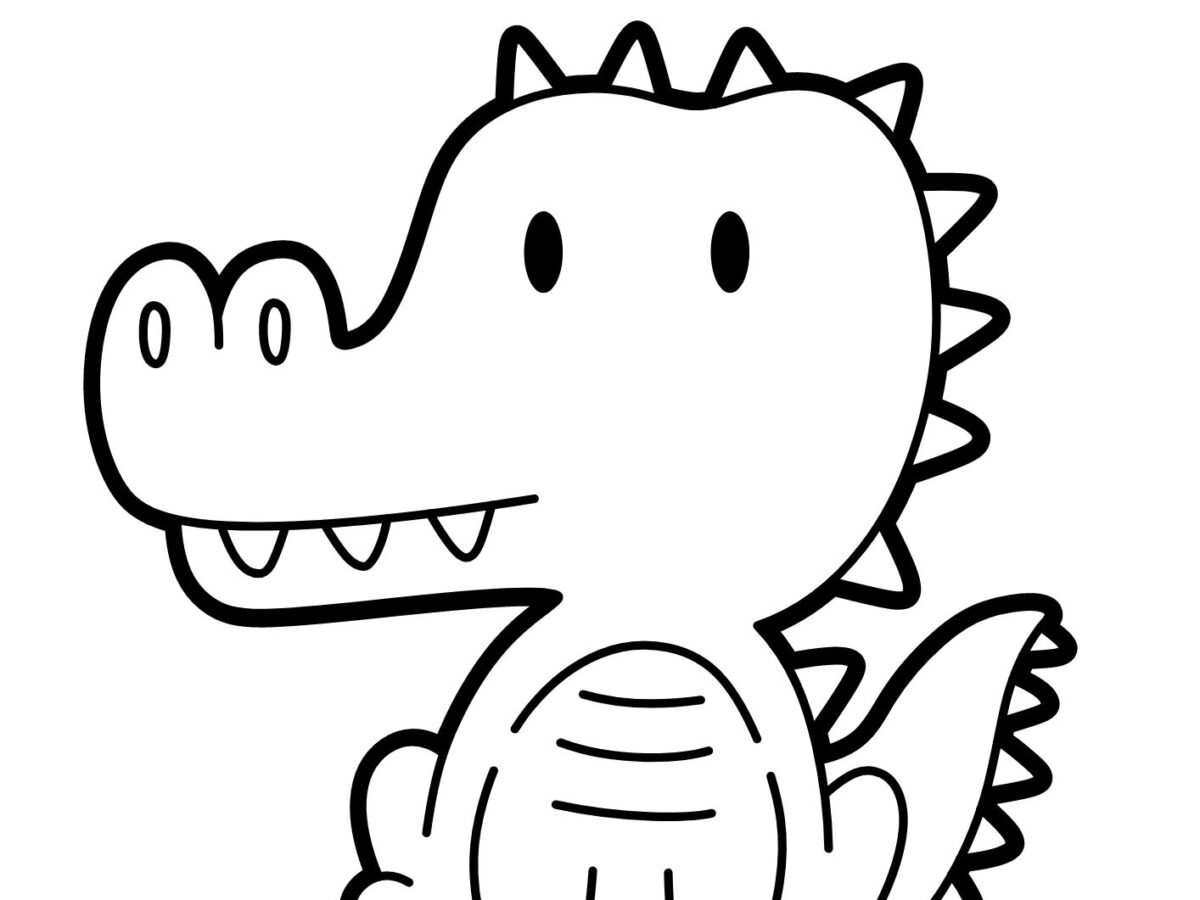 desenho jacare para colorir