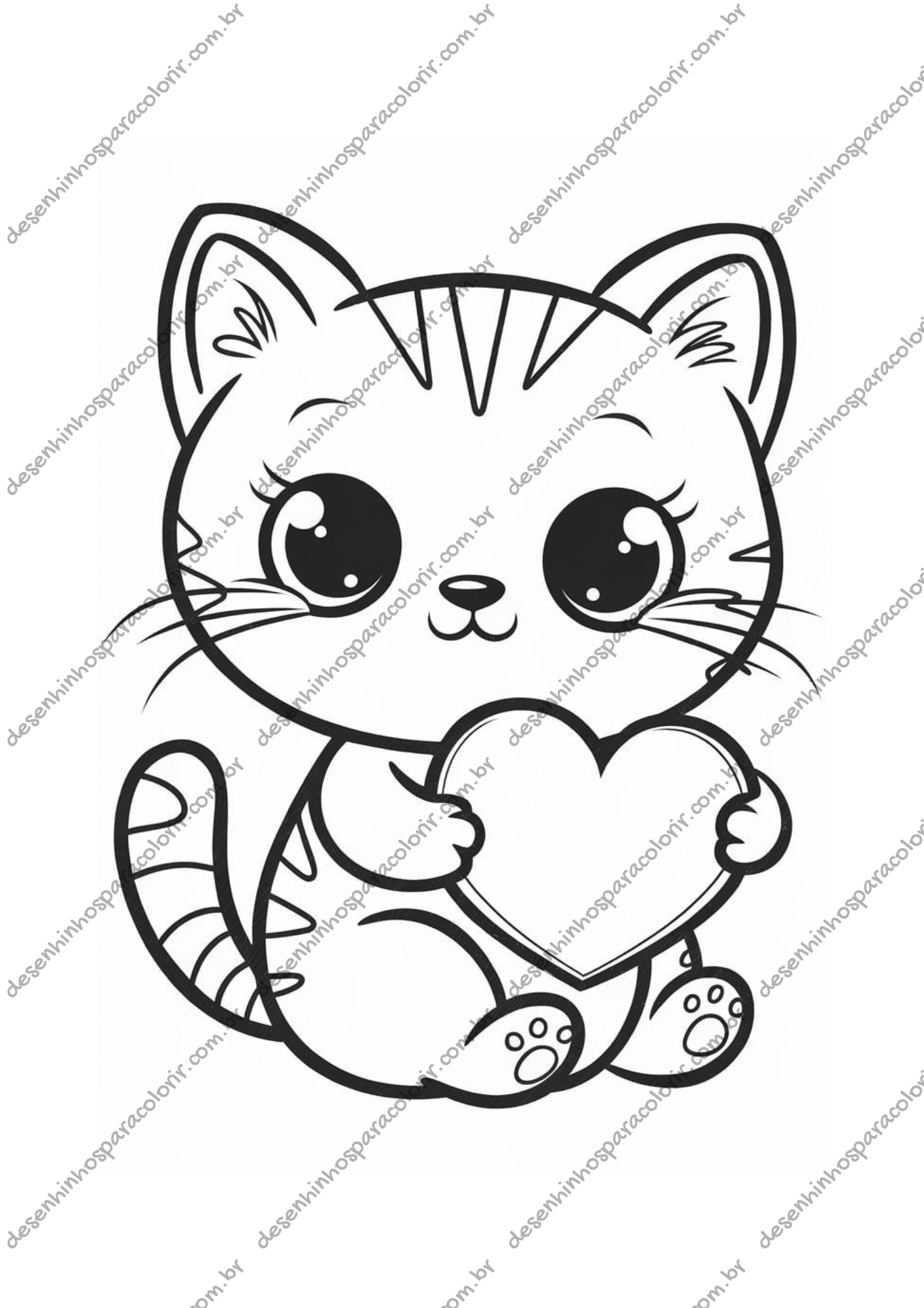 desenho kawaii para colorir