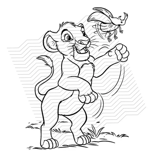Desenhos do Rei Leão para colorir: Simba