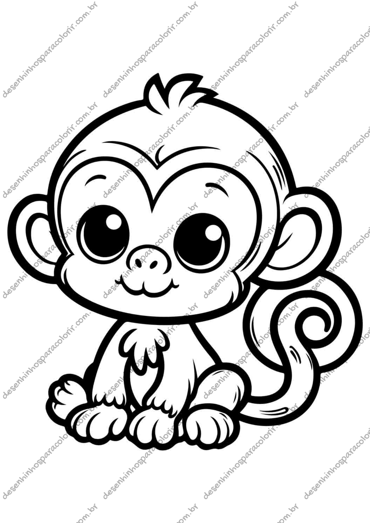 desenho macaco para colorir