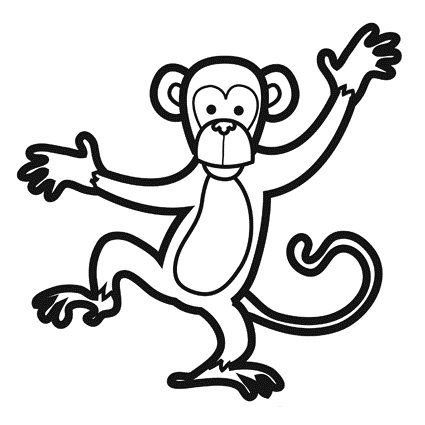 desenho macaco para colorir