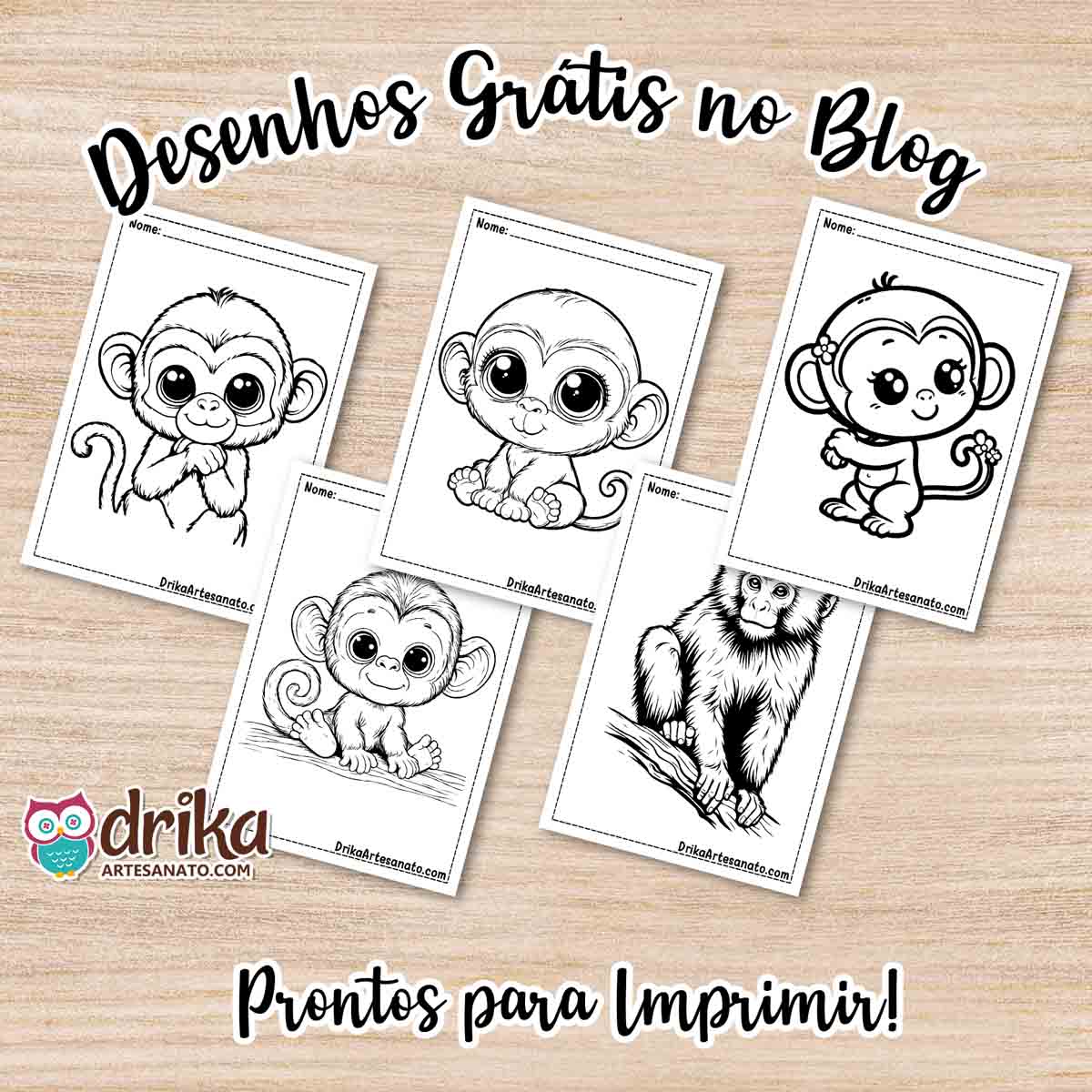 Coleções de Desenhos de Macacos para Colorir em PDF: Onde Encontrar