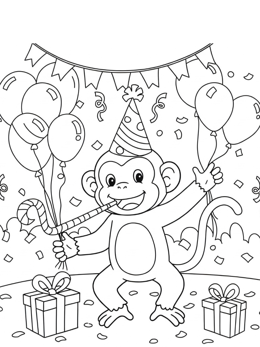 o Curioso para Imprimir e Colorir