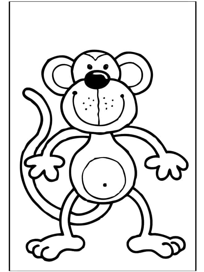 desenho macaco para colorir