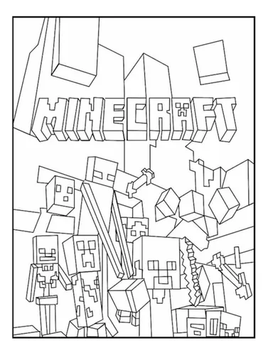 desenho minecraft para colorir