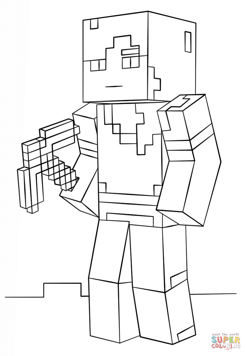 desenho minecraft para colorir
