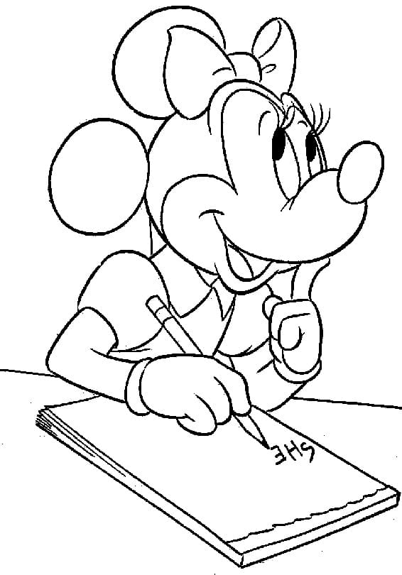 desenho minnie para colorir