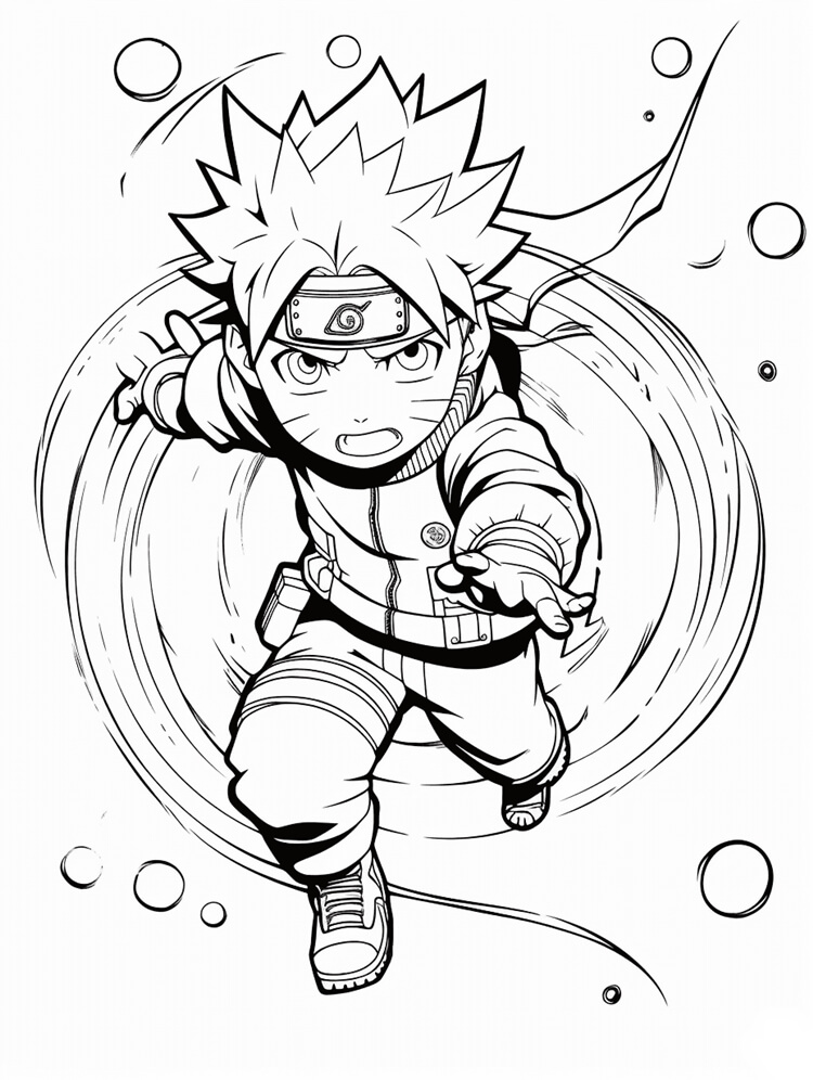 desenho naruto para colorir