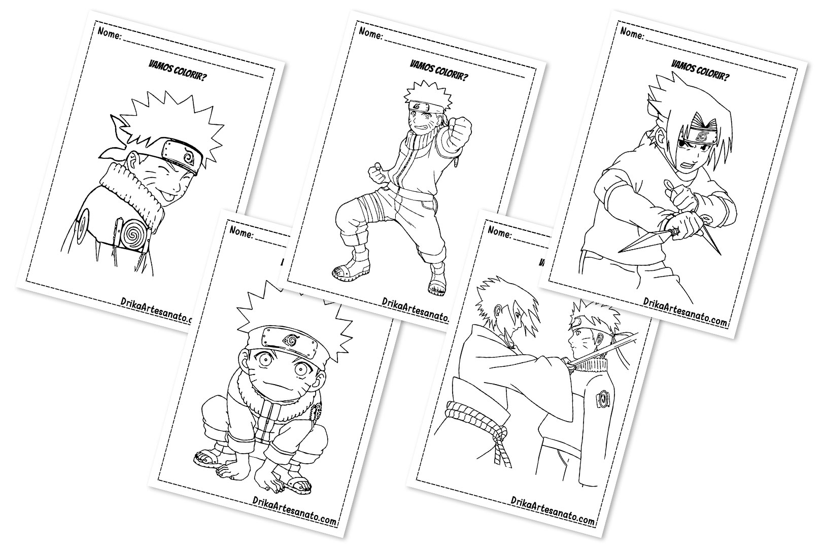Naruto Chibi para Colorir: Fofura Ninja para Crianças