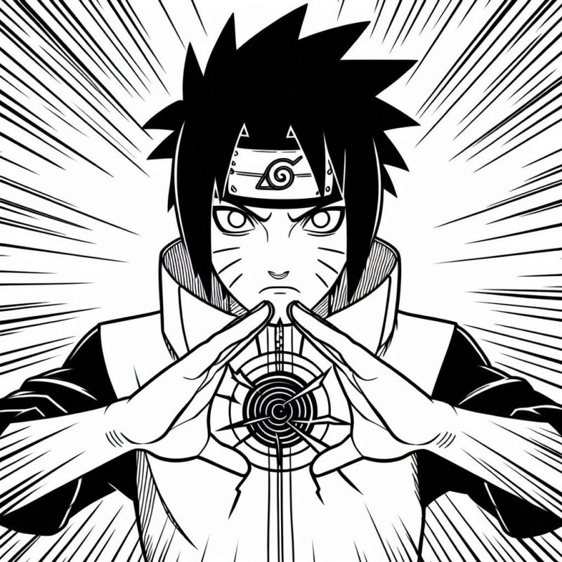 desenho naruto para colorir