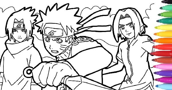 desenho naruto para colorir
