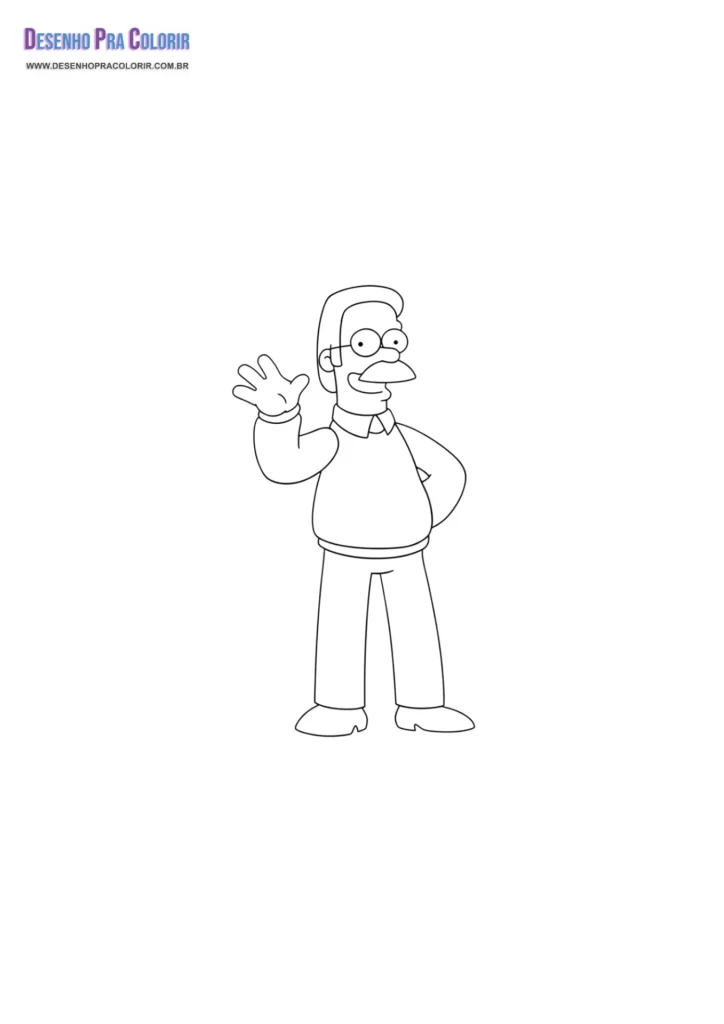 Além dos Principais: Desenhos de Personagens Secundários dos Simpsons para Colorir