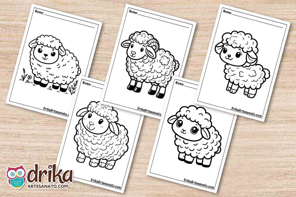 Atividades Criativas com Desenhos de Ovelhas: Além do Lápis de Cor