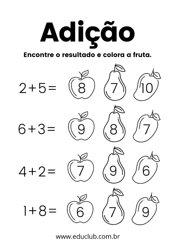 atividades para 1 ano colorir