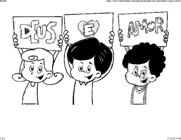 download grátis desenhos 3 palavrinhas