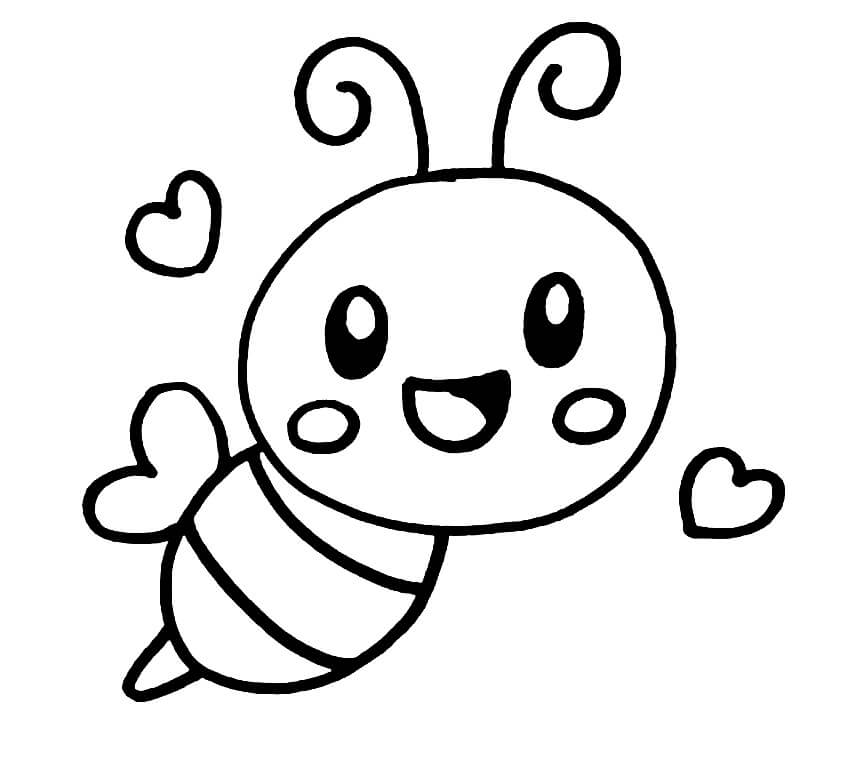 desenho abelha fofa para pintar