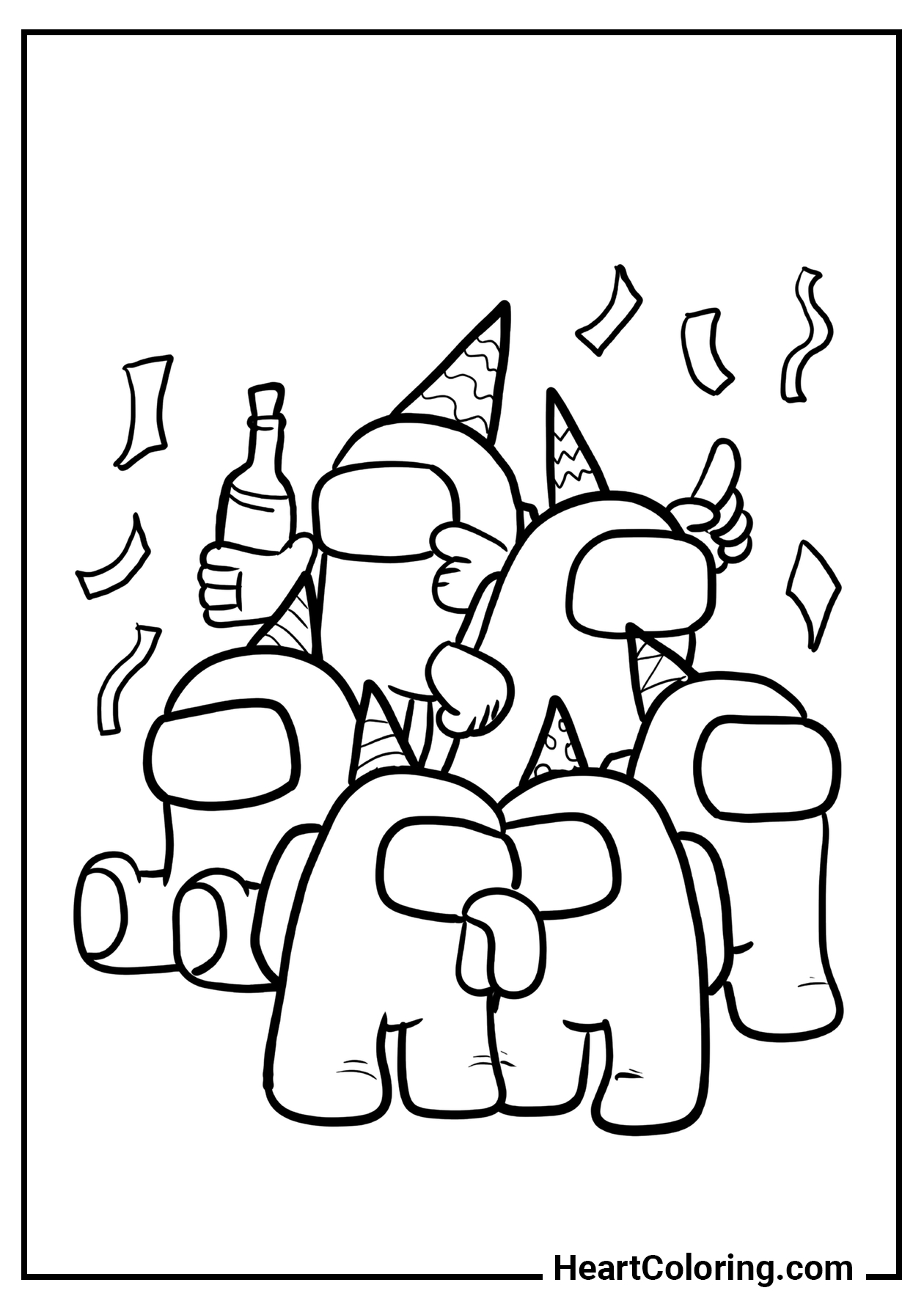among us para colorir pdf
